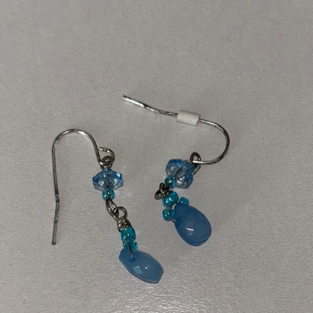Elegant Blue Dangle Earrings